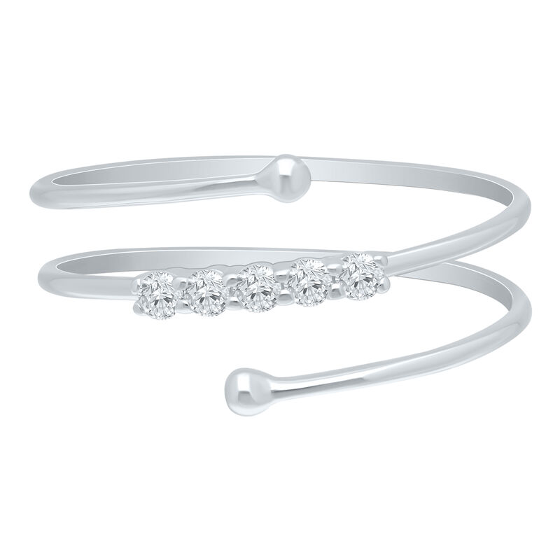 Diamond 1/10ctw. Bypass Fashion Ring in 10k White Gold image number null